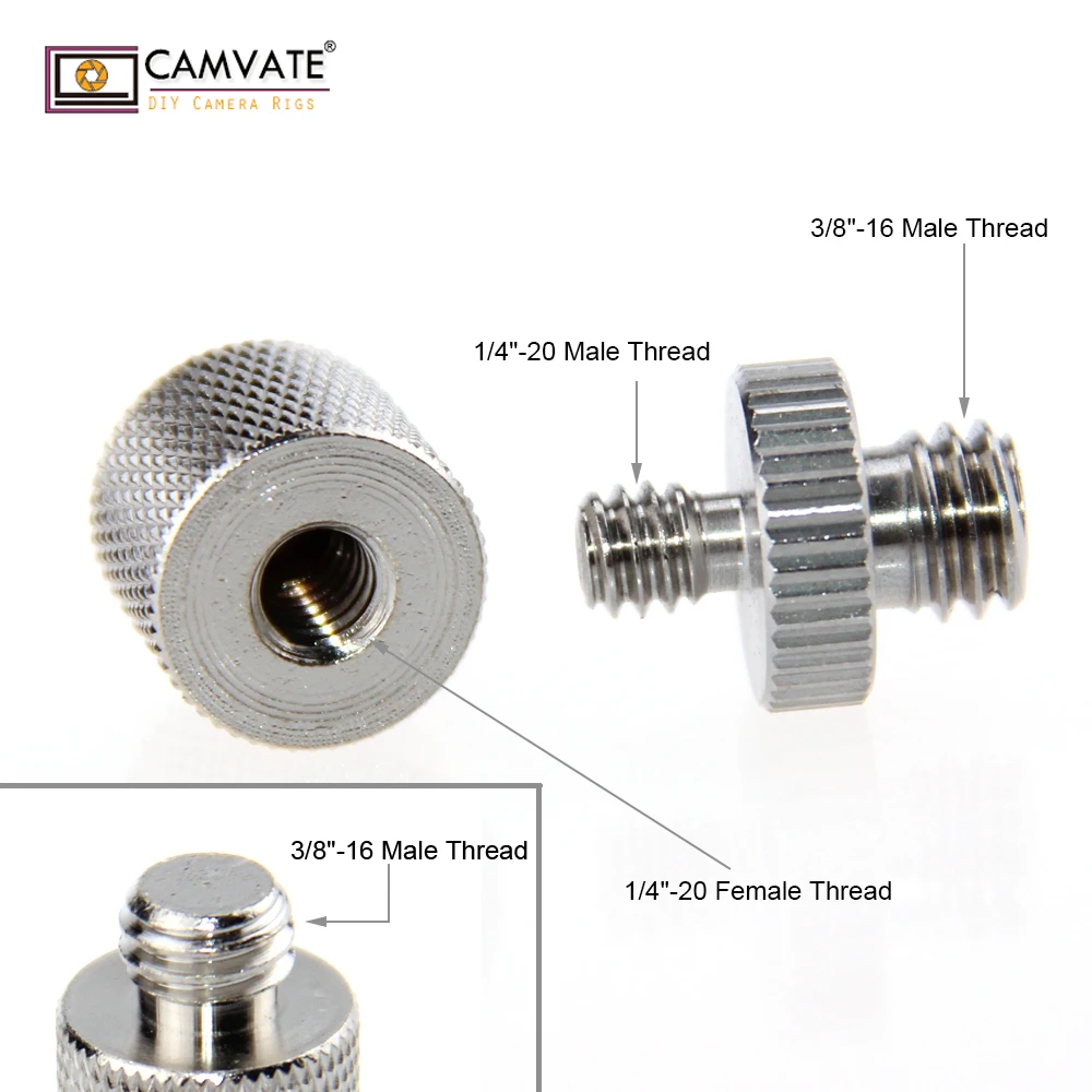 Винтовые переходники 1/" до 3/8" для DSLR камеры штатив монопод C1069 камера аксессуары для фотосъемки
