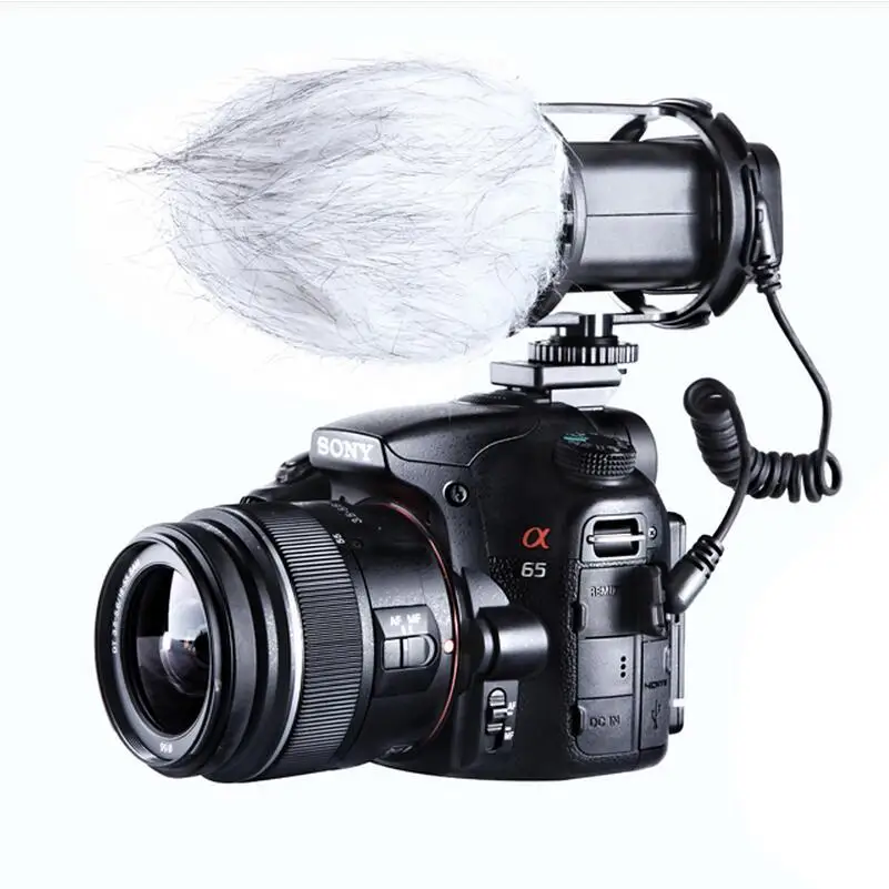 

BOYA BY-V02 External Stereo X/Y Mini Condenser professional camera interview Microphone for DSLR Condenser Mic with Windshield