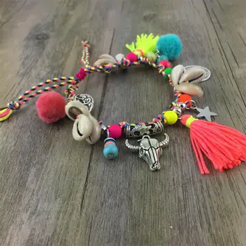 

Boho barefoot beach bohemian Hippie style Ankle bracelet Handmade Gypsy Wedding party jewelry