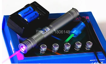 

Strong power Military Blue laser pointer 200000m 200w 450nm Flashlight Light Burning match/dry wood/Burn cigarettes+Gift box