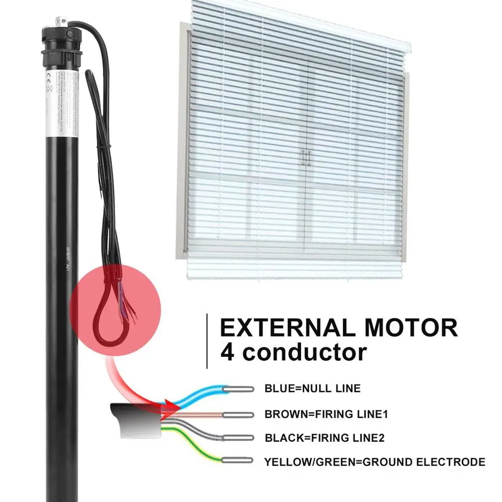 

FT45B 10Nm Roller Shutter Motor 40mm Electric Roller Blinds Motor Tubular Automatic Curtains Motor Limit Motor