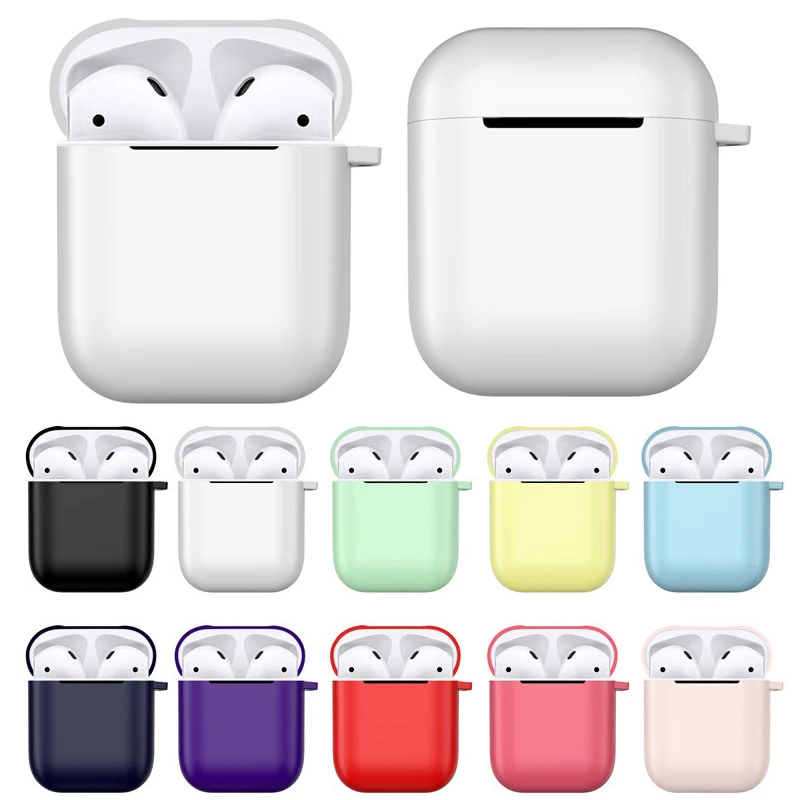 

Matte TPU Silicone Case For AirPods Bluetooth Headphone Wireless Earphone Case for Apple Airpods Charging Box Protective Cover