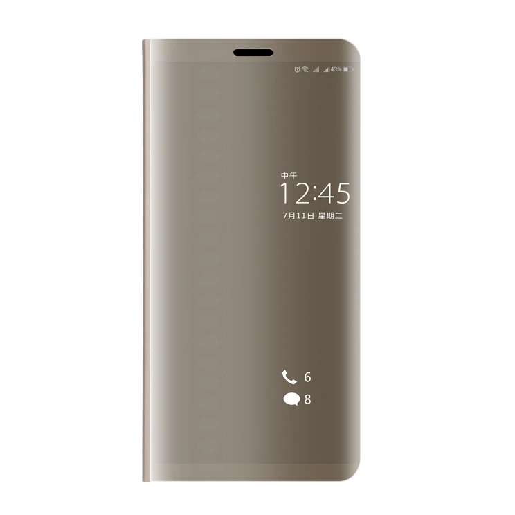 glod Зеркальный кожаный флип-чехол для huawei Honor 8x защитный чехол для Honor 10 lite светильник 8a 8c 8s 10 lite 8 x a s чехол бампер - Цвет: glod