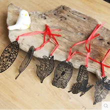 3 шт креативный подарок милый животный мир, растение набор черной краски металлический трафарет закладки