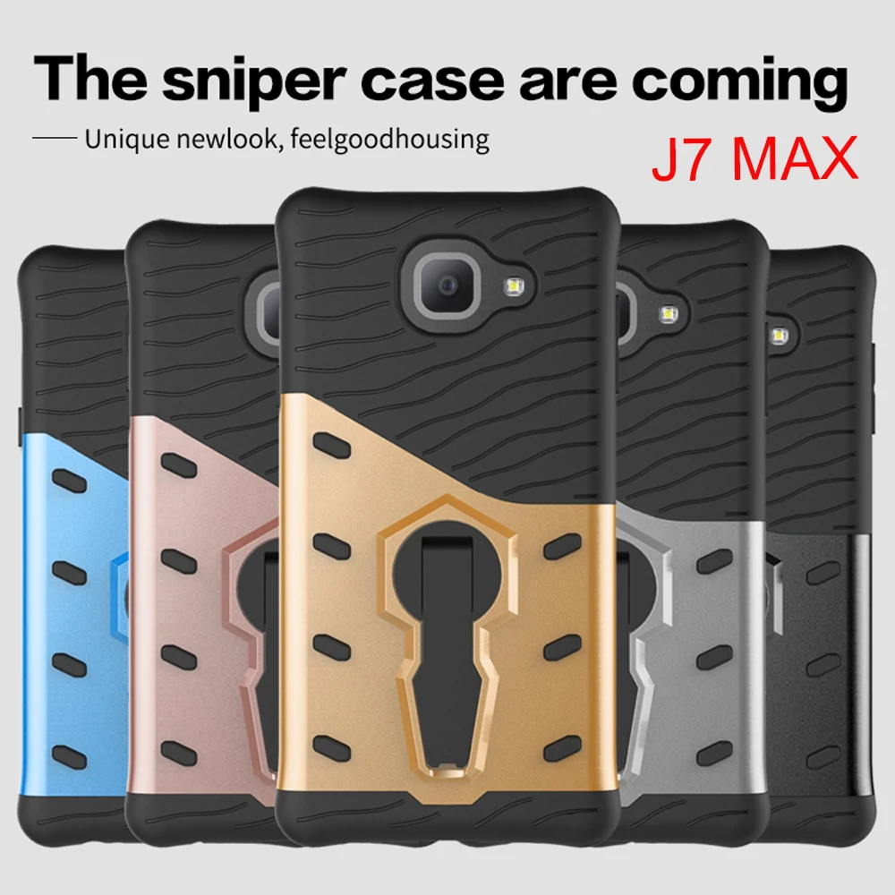 

For Samsung Galaxy J7 MAX Case for Samsung J7 MAX Cover PC & TPU Hybrid Armor Back Cover Rotate Kickstand Phone Case 5.7''