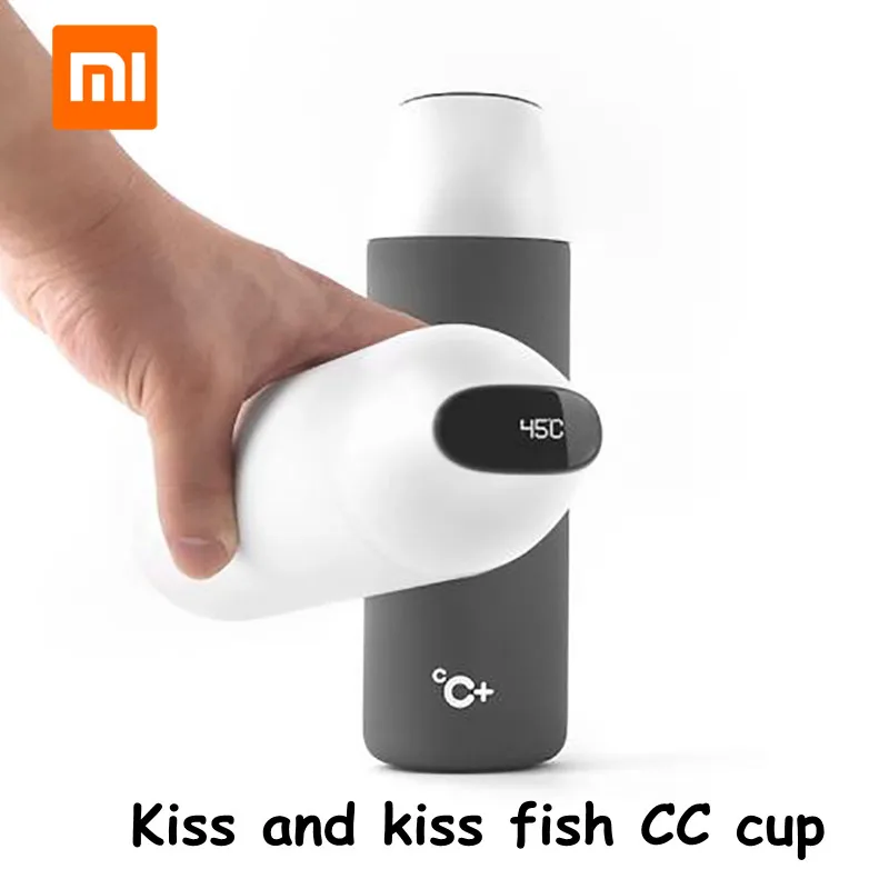 Xiaomi Mijia Kiss Fish CC Cup умная вакуумная изоляционная бутылка 525 мл с 3 фильтром OLED