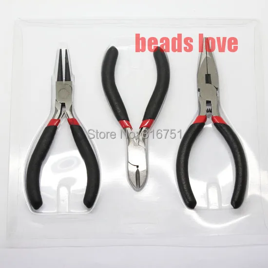 

Tools Jewelry Goldsmith Black 3/pcs Scissor/diagonal/roll Plier Jewelry Bead Making Tools Set Diy Pliers 13cm(w02539) AA