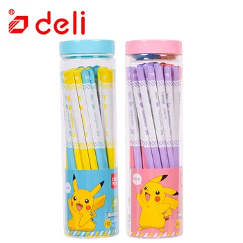 

Deli 36Pcs/Set Pencil Cute Pokemon Pikachu HB Standard Pencil Sharpener Erasers Safe Non-toxic pencils for Writing School Supply