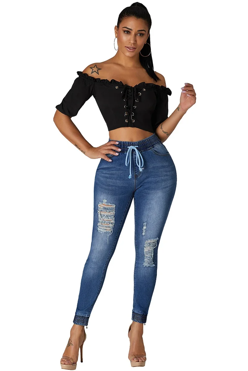 Dark-Blue-Denim-Mode-Distressed-Jogger-Pants-LC786034-5-1