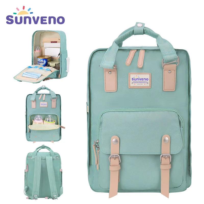 

Sunveno diaper bag fashion travel backpack maternity stroller bag square mummy nappy bag waterproof baby stuff bags for mom