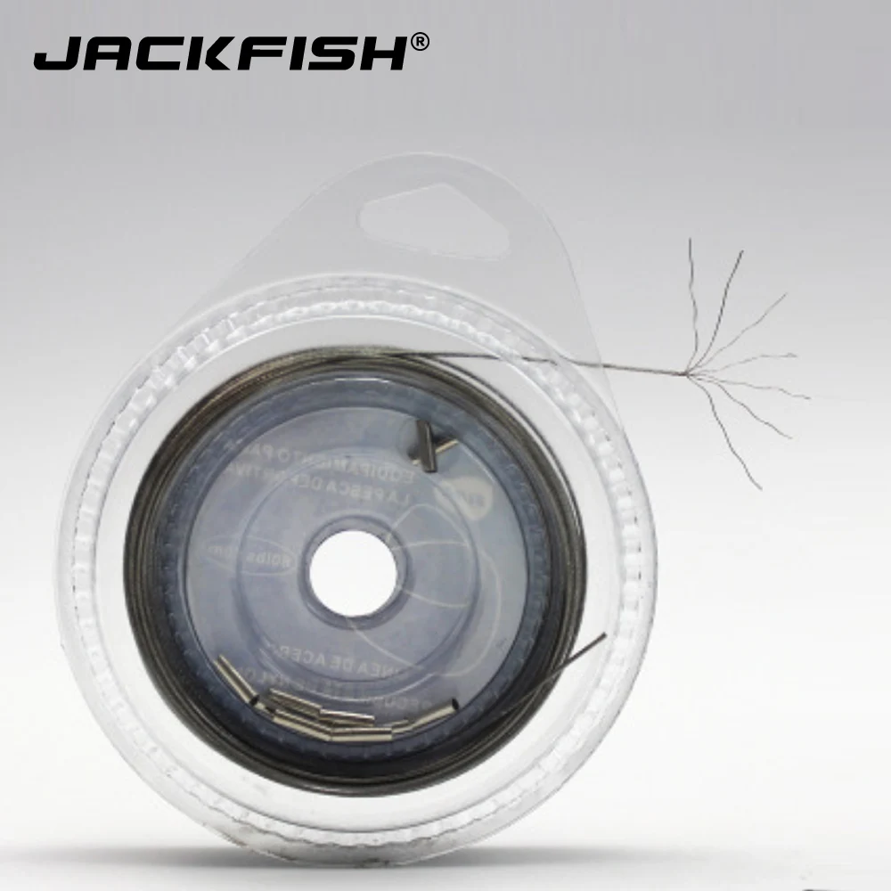 JACKFISH 7 нитей плетеная рыболовная леска из нержавеющей стали 10LB-120LB супер сильная 10 м рыболовная стальная проволока для морской рыбалки свинцовая леска