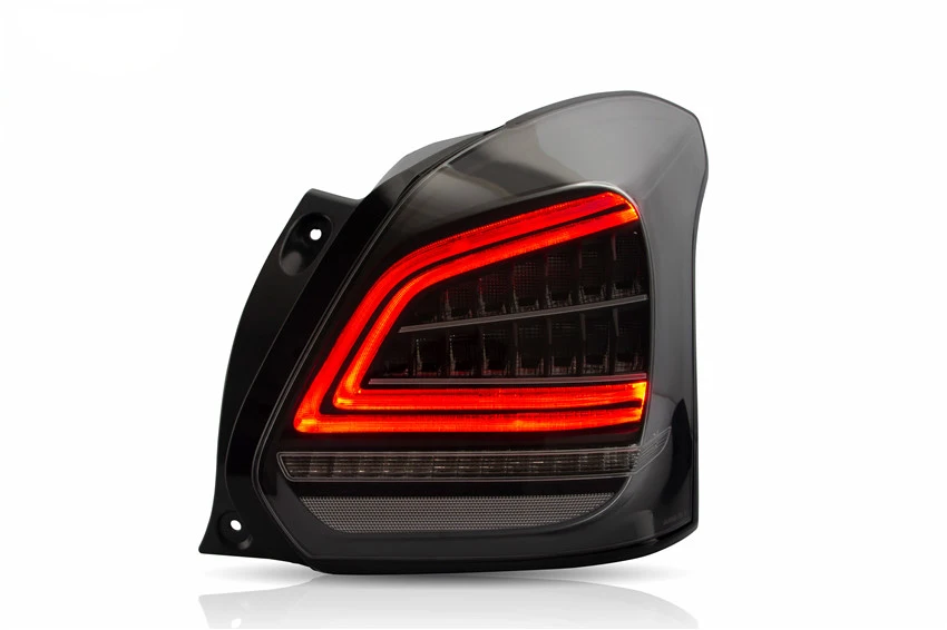 Car Styling Taillight For Suzuki Swift swift taillights All LED DRL+Reverse+Brake+Moving Turn Signal rear lamp - Color: Black