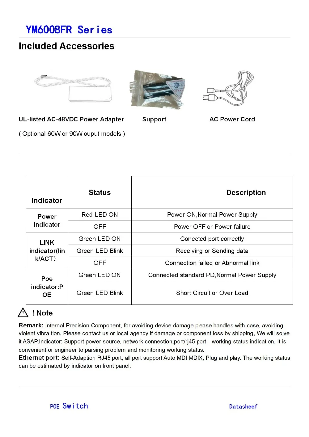 Material de Metal Switch para Câmera Distância Transmissão Porto 6 Poe ip Frete Grátis 150m 10 12 Transmissão e cabos