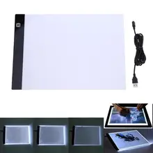 Цифровой Планшеты 13,15x9,13 inch A4 светодиодный графиком Фотофон из тонкой художественной Трафаретный Рисунок световая панель-бокс копировальный стол коврик трехуровневая
