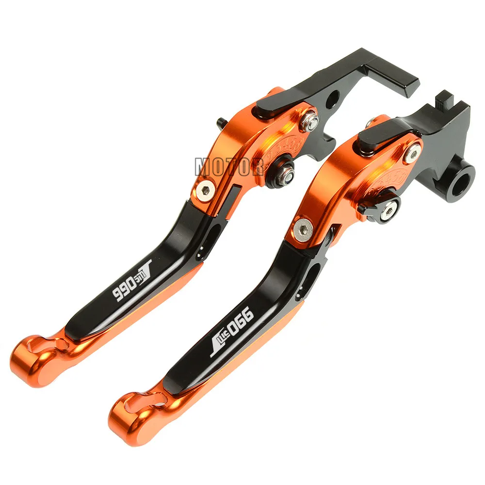 Тормозные рычаги сцепления мотоцикла для KTM 990 SMT 990SMT 2009-2013 регулируемые складные выдвижные рычаги аксессуары для двигателя запчасти - Цвет: orange