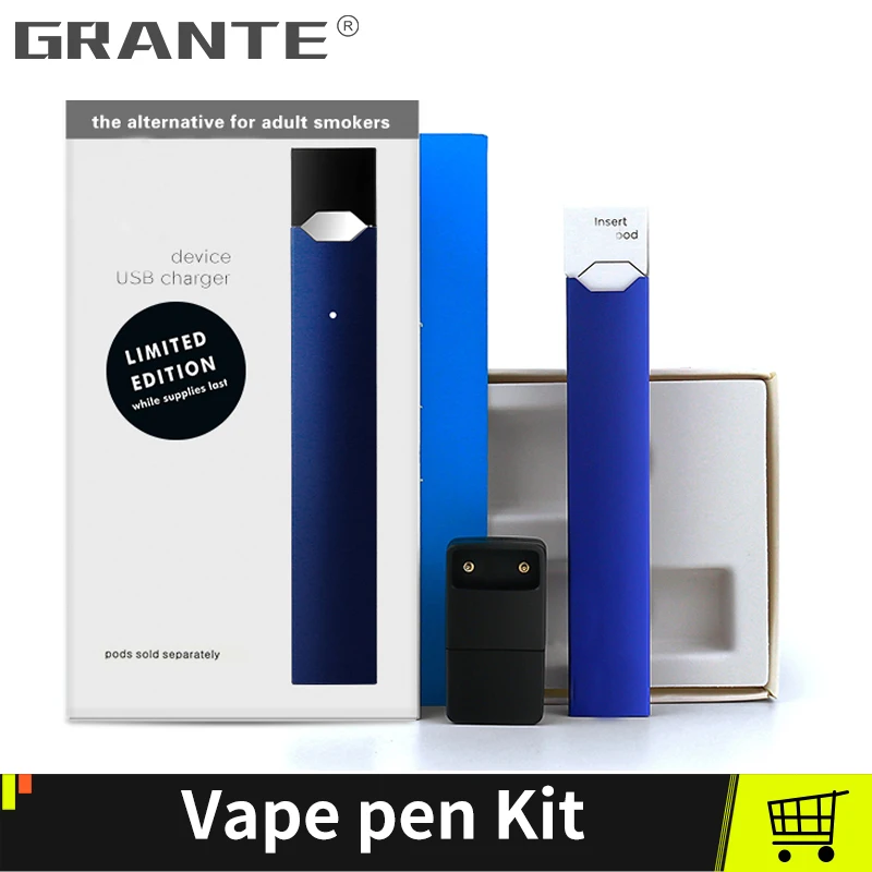 

Grante Vapor Device Vaporizer Kit With 270mAh Battery For Juul Vapor Device Cartridge Limited Edition Device vape only 1pcs