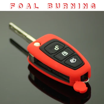

Silicone Car Key Holder Cover For Ford Ecosport Kuga Key Case For Focus 3 4 Escape Edge Mondeo S-MAX Smart Key