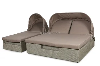

2017 Leisure living outdoor lazy round chaise lounge daybed