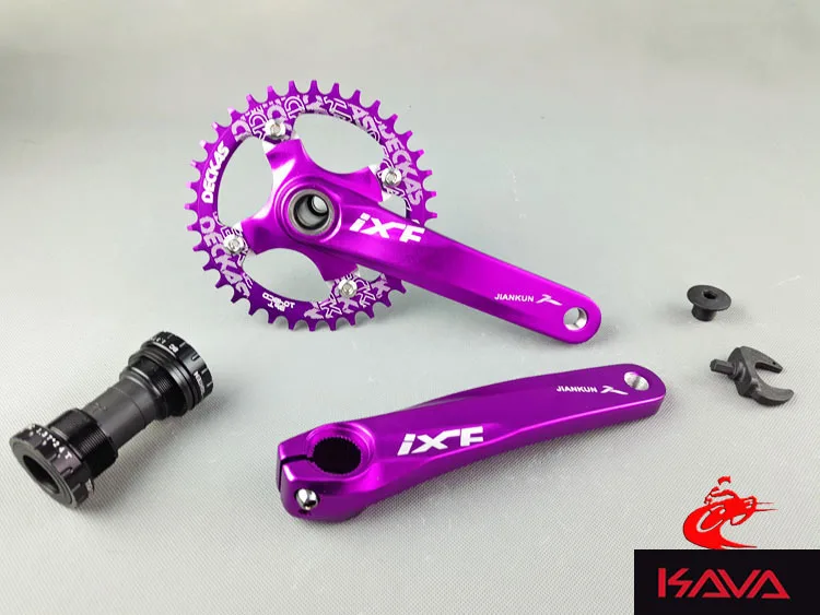 Mtb pedaleira da bicicleta oco uma manivela