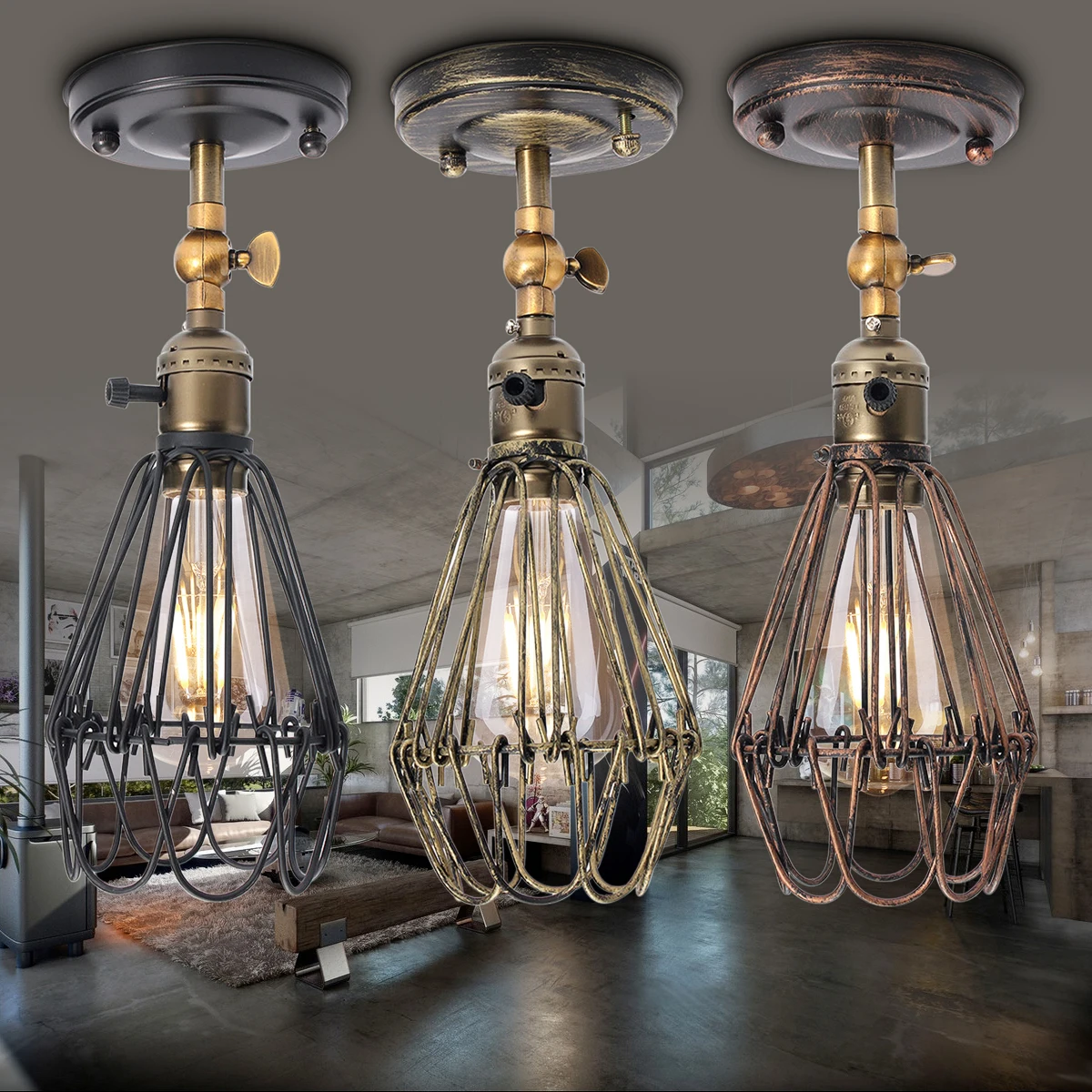 

E27 Loft retro lamp Wall light Dining room Restaurant aisle Corridor pub cafe Wall lamp bra Wall Sconce LED Lamp Holder Socket