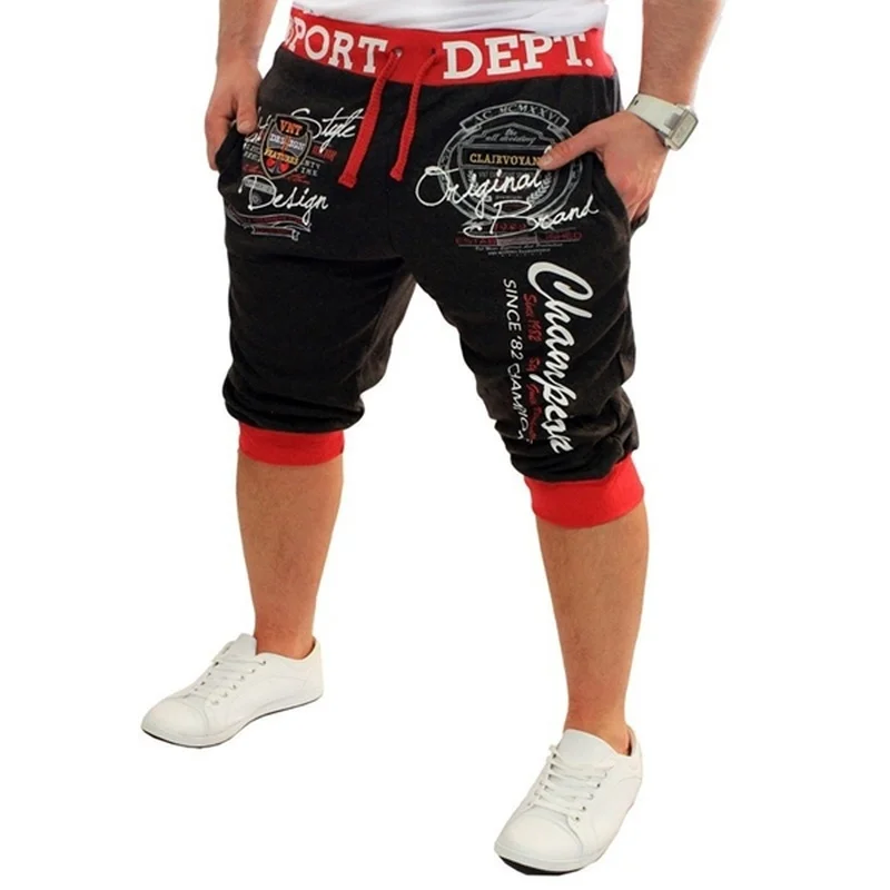 ZOGAA Summer Men Casual Shorts Boys Knit Length Letter Printed Sweatpants Male Loose Workout Jogger Fitness Streetwear 2019 New ZOGAA Summer Men Casual Shorts Boys Knit Length Letter Printed Sweatpants Male Loose Workout Jogger Fitness Streetwear 2019 New