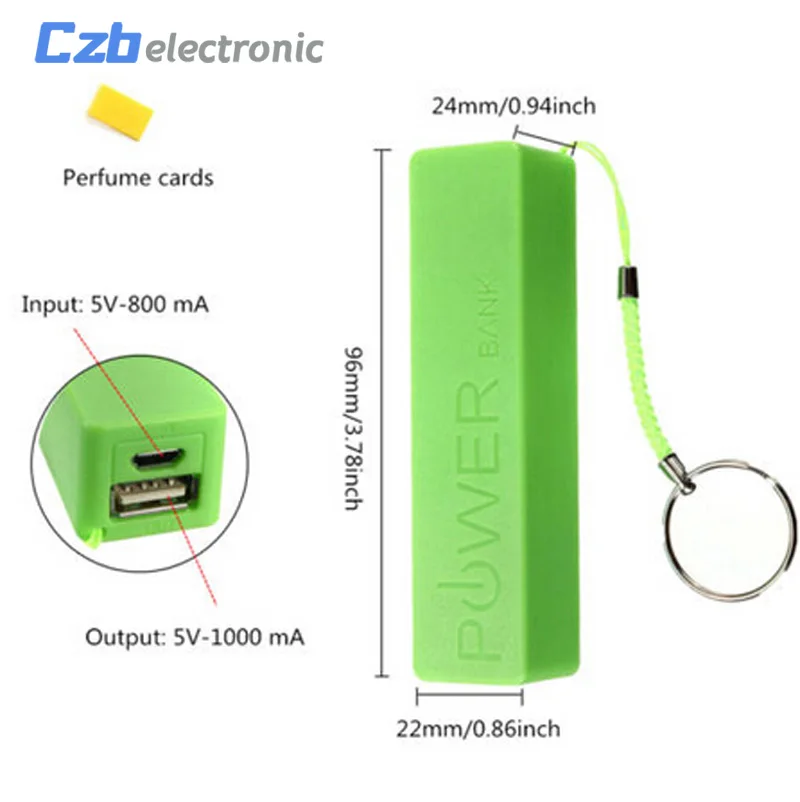 USB Power Bank Case Kit 18650 Battery Charger DIY Box Boost Module Green
