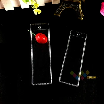 

100pcs Transparent label tag bag collar standard pocket product trademark bag price tag transparent bag PVC bag