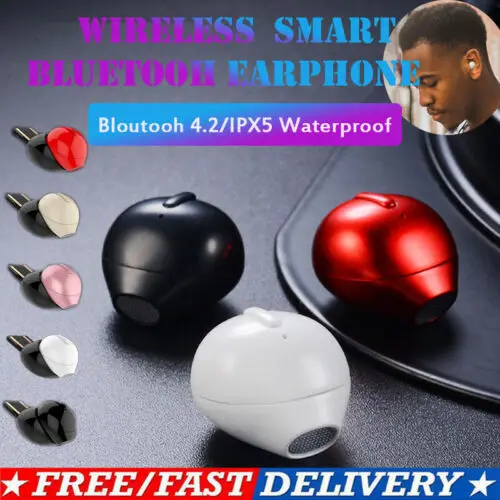 Mini Single Wireless Bluetooth 4 2 Earphones Waterproof Headset Earbuds Bass Stereo Sport Gaming Headset With Mic Earphone