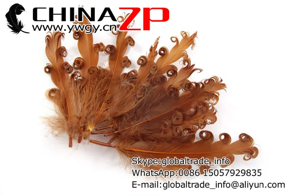 Nagorie Feathers Curled Goose Satinettes-Brown (2)