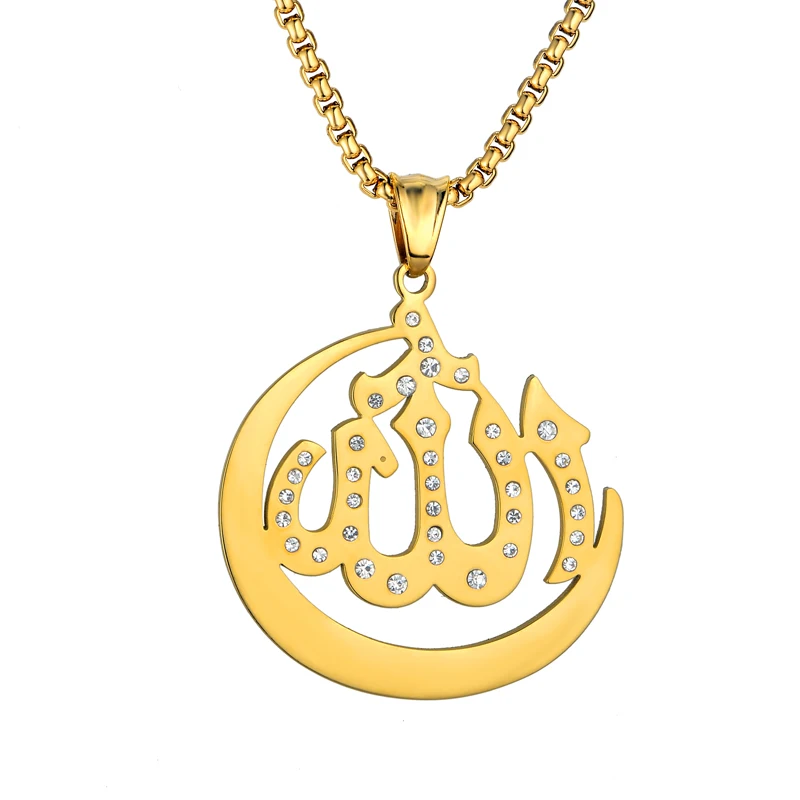 Ожерелья и подвески золотого цвета с кулоном из нержавеющей стали ожерелье