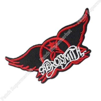 

AEROSMITH Red WIngs Music Band Iron On/Sew On Patch Tshirt sewing accessories for clothes Rock Punk Badge Wholesale