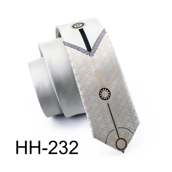 HH232 Новинка года, 20 стилей, модный тонкий галстук, узкие шелковые мужские галстуки Свадебный вечерний для жениха,, ширина 5,5/6 см - Цвет: HH232