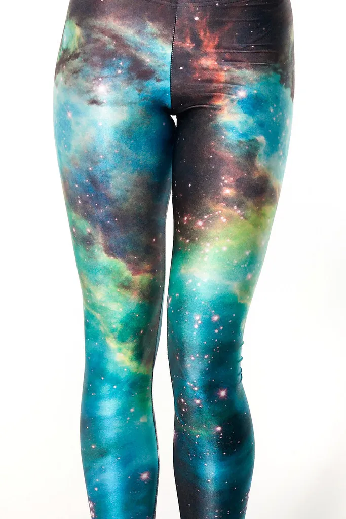 Лидер продаж! для женщин black milk мода девушки Скай Неон galaxy 3D леггинсы для фитнеса с disco узкие брюки - Цвет: XKF021