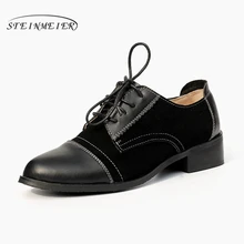 Броги из натуральной коровьей кожи; повседневные дизайнерские винтажные женские туфли на плоской подошве; женские туфли-оксфорды ручной работы с мехом; коллекция года; цвет черный, коричневый