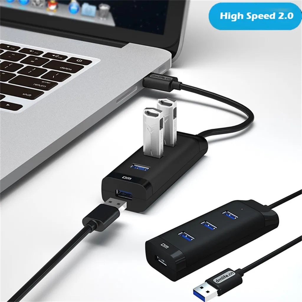 Тонкий Размеры Дизайн USB 2,0 SuperSpeed 4-Порты и разъёмы 5 Гбит/с концентратор с вкл/выкл; Прямая поставка;