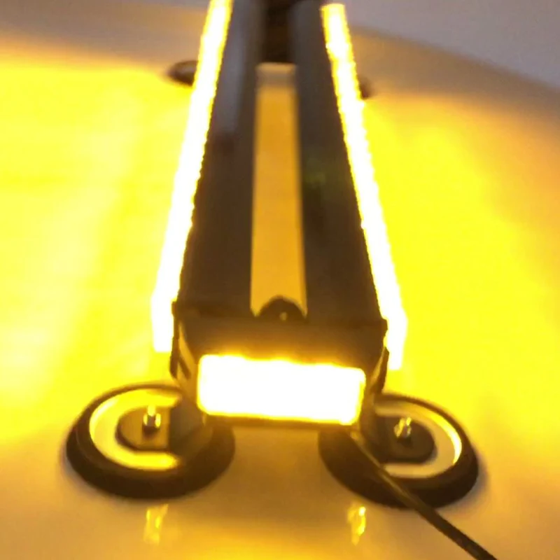 

54 led 360 degree flashing Police Fireman Car truck Emergency light bar Beacon warning light Magnet Mounted Amber Caution lights