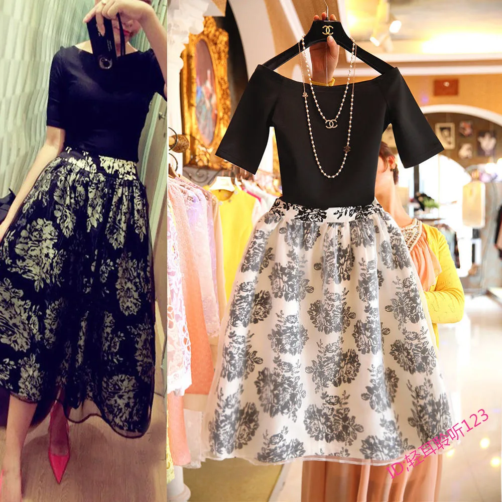 2015 Fashion Spring Summer Women Maxi Long Skirt Set 2 Piece Print ... 2015 Fashion Spring Summer Women Maxi Long Skirt Set 2 Piece Print ...