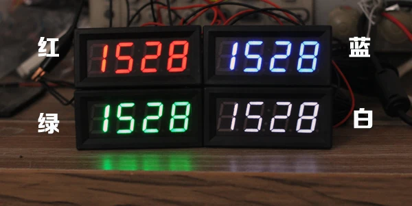 0,5" цифровой 5~ 60 v вольтметра термометр часы метр внутри/вне Температура двойной датчики для автомобильные мотоциклетные