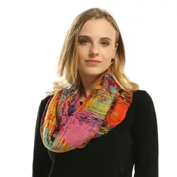 SUMEIKE леди ScarfsDesigner Марка Мода шарфы зима теплая печати трубки шарфы для Для женщин петли
