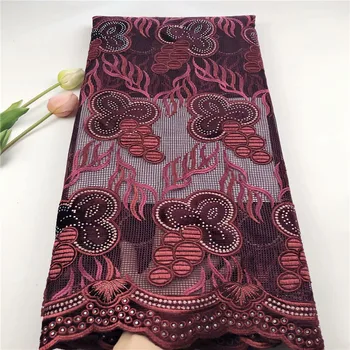 

African Velvet Lace Fabric 2019 Latest African Swiss Voile Lace Fabric High Quality French Mesh Lace Fabrics for Party Dress