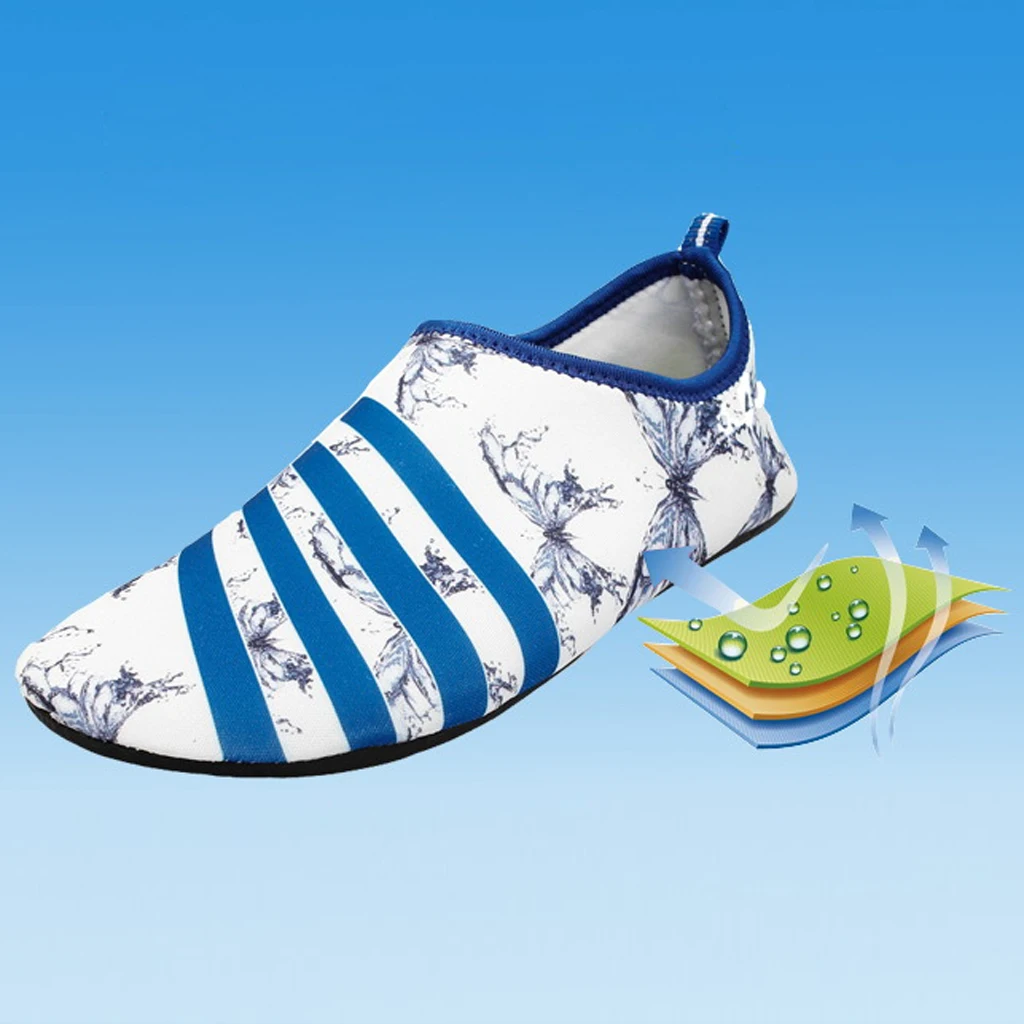 Унисекс носки для подводного плавания с принтом для плавания для серфинга пляжная гибкая обувь для Босиков