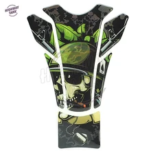 3D font b Motorcycle b font Sticker Death soldier Skull Gas Fuel Tank Protector Pad font