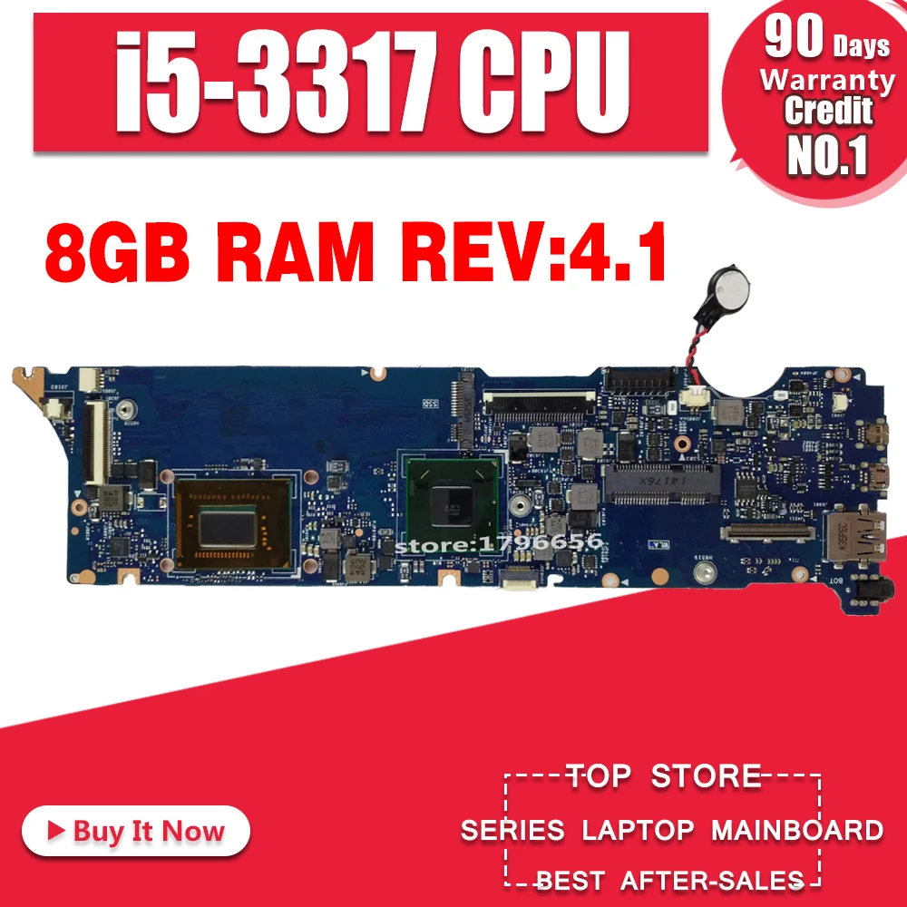 UX31A материнской i5-3317U 8 GB Оперативная память REV: 4,1 для ASUS UX31A2 UX31A Материнская плата ноутбука UX31A плата UX31A тест материнских плат ОК
