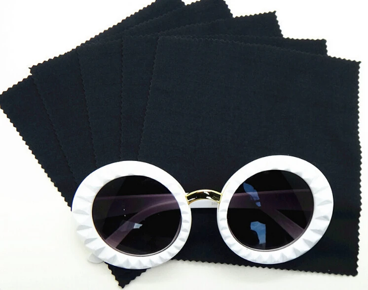 14*14cm black microfiber cleaning cloth lens cleaner for eyeglass/camera/phone