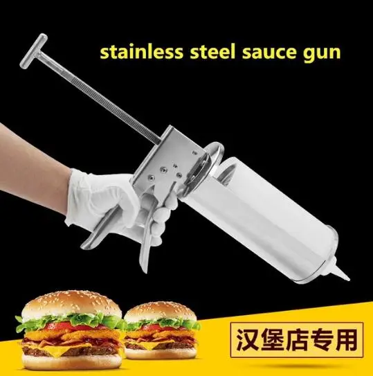 

Free shipping Hamburger shop equipment ,stainless steel Hamburger sauce gun,salad dressing gun,tomato sauce gun free shipping