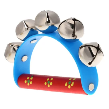

Musical Toy for KTV Kids Little Hand Held Tambourine Bell Metal Jingles Ball