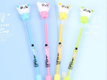 

korea cute panda gel pen cartoon stationery prize kawaii student pen office write sign pen black neutral pen 48pc/lot