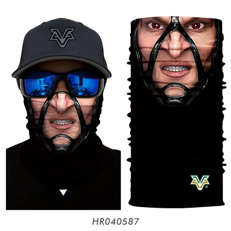 3D маска с человеческим лицом braga cuello грелка шеи ужас демон Вампир череп Волшебная бандана Охота Велоспорт Лыжи Хэллоуин Волшебная бандана - Цвет: HR040587