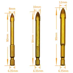 Треугольная сверление в плитке сплав вольфрама стальные сверла биты для Керамика Мрамор Бетон Стекло PAK55