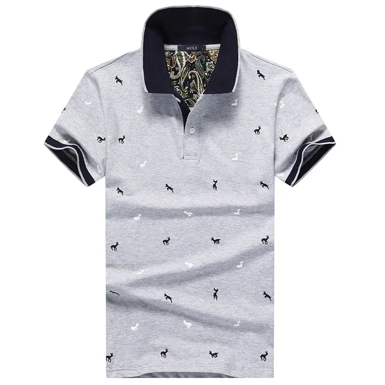 Summer mens polo shirt Cotton polka dot short male polo men top tee quick dry size M-3XL Muls brand fashion Black White Gray1613-01